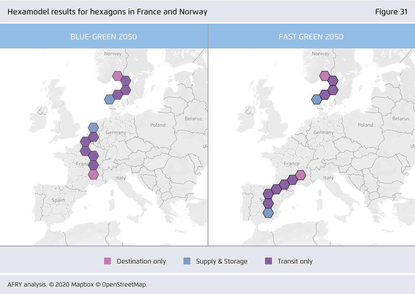 Preview for Hexamodel results for hexagons in France and Norway