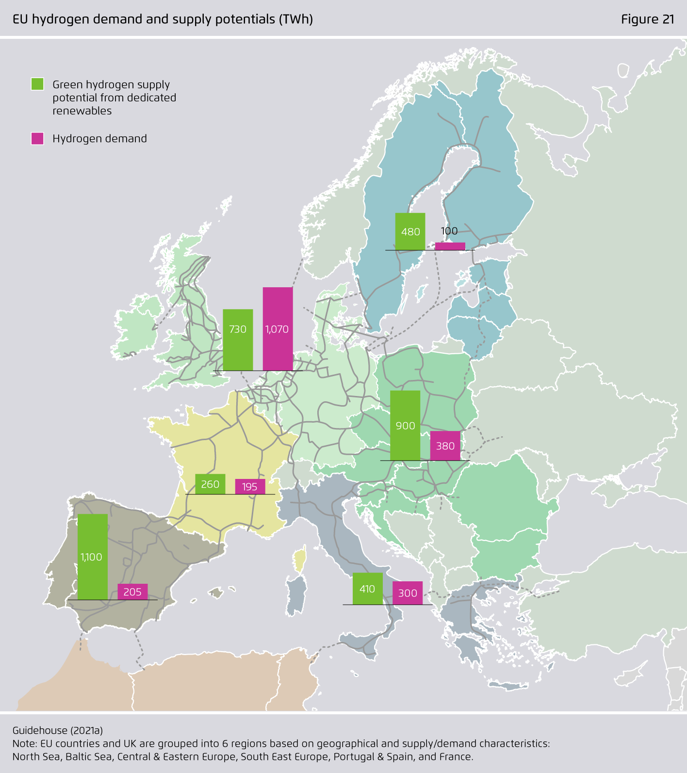 Preview for EU hydrogen demand and supply potentials (TWh)